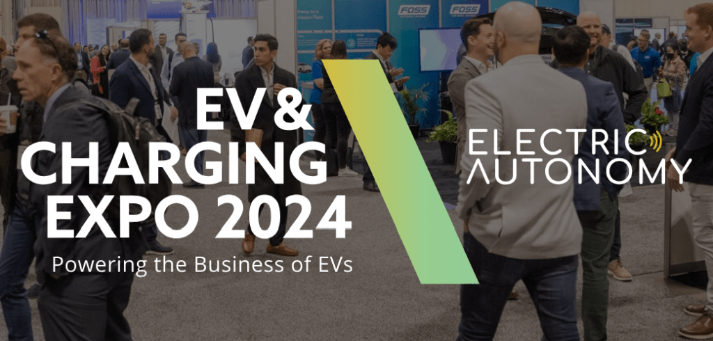Banner for the EV & Charging Expo, showcasing a sleek electric vehicle plugged into a modern charging station, set against a backdrop of a bustling expo hall. The banner highlights the event's focus on the latest in electric vehicle technology and charging solutions. 