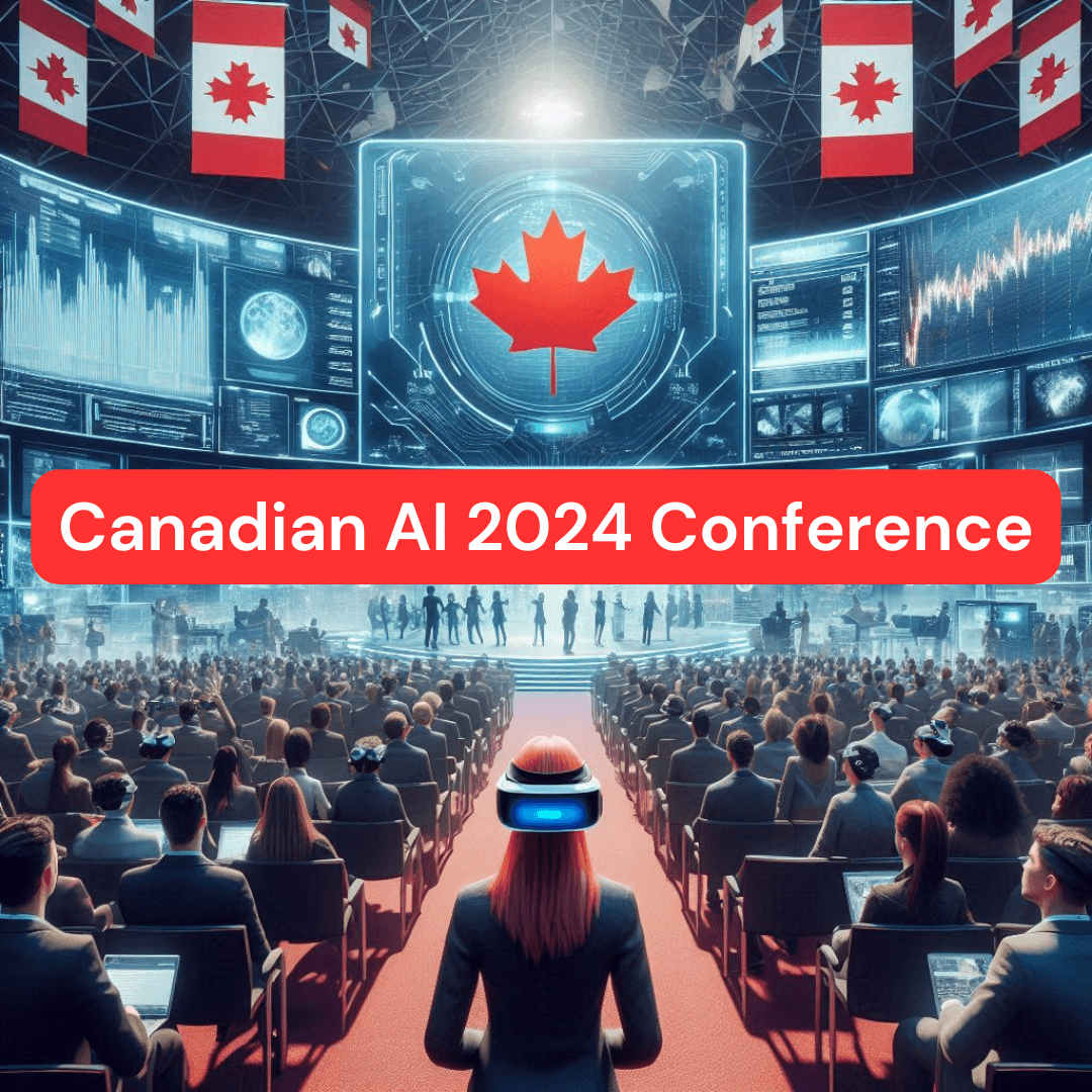 Banner for Canadian AI 2024 Conference showcasing 'Upcoming AI Conferences in Canada 2024