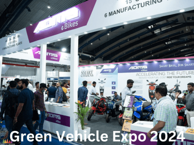 Attendees explore eco-friendly vehicles and sustainable solutions at the Green Vehicle Expo 2024, one of the premier automotive shows in India.