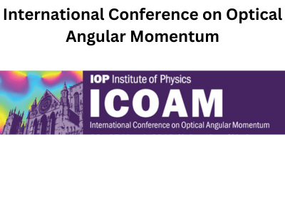 A speaker presents cutting-edge research at the International Conference on Optical Angular Momentum, featuring experts discussing advancements in optical science.