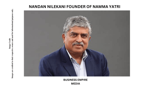 A portrait of Nandan Nilekani, co-founder of Infosys and a key figure in India's digital infrastructure, known for his work on Aadhaar and his role in launching the driver-first ride-hailing platform Namma Yatri.